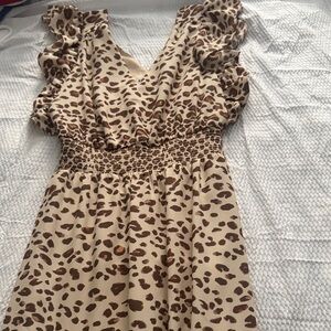 Express Leopard Print Maxi Dress